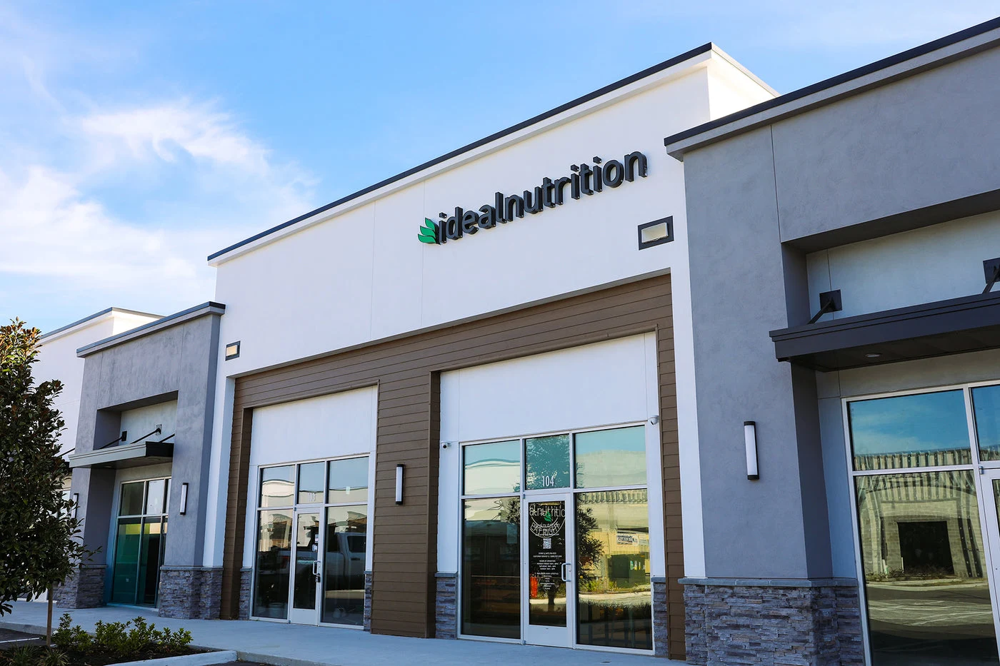 Ideal Nutrition Lake Nona storefront with branded signage and glass entrance